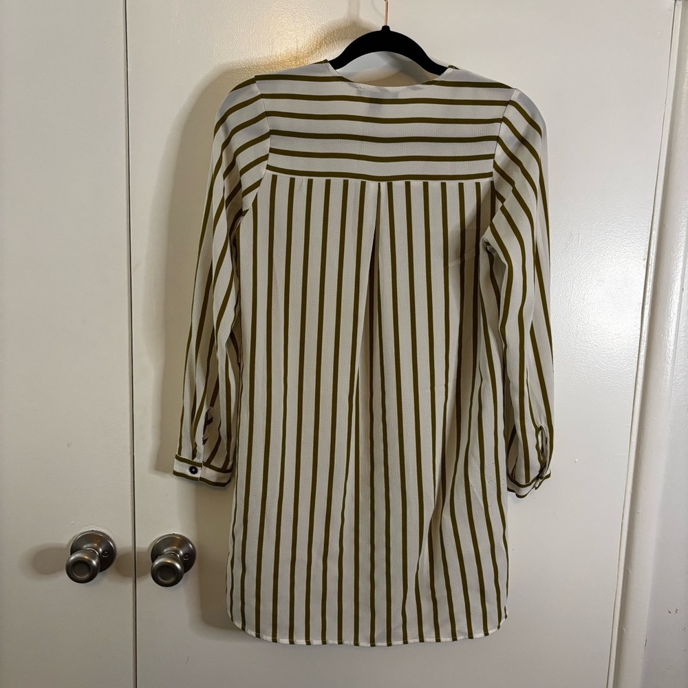 Forever 21 Green and White Striped Dress - Picture 8 of 11